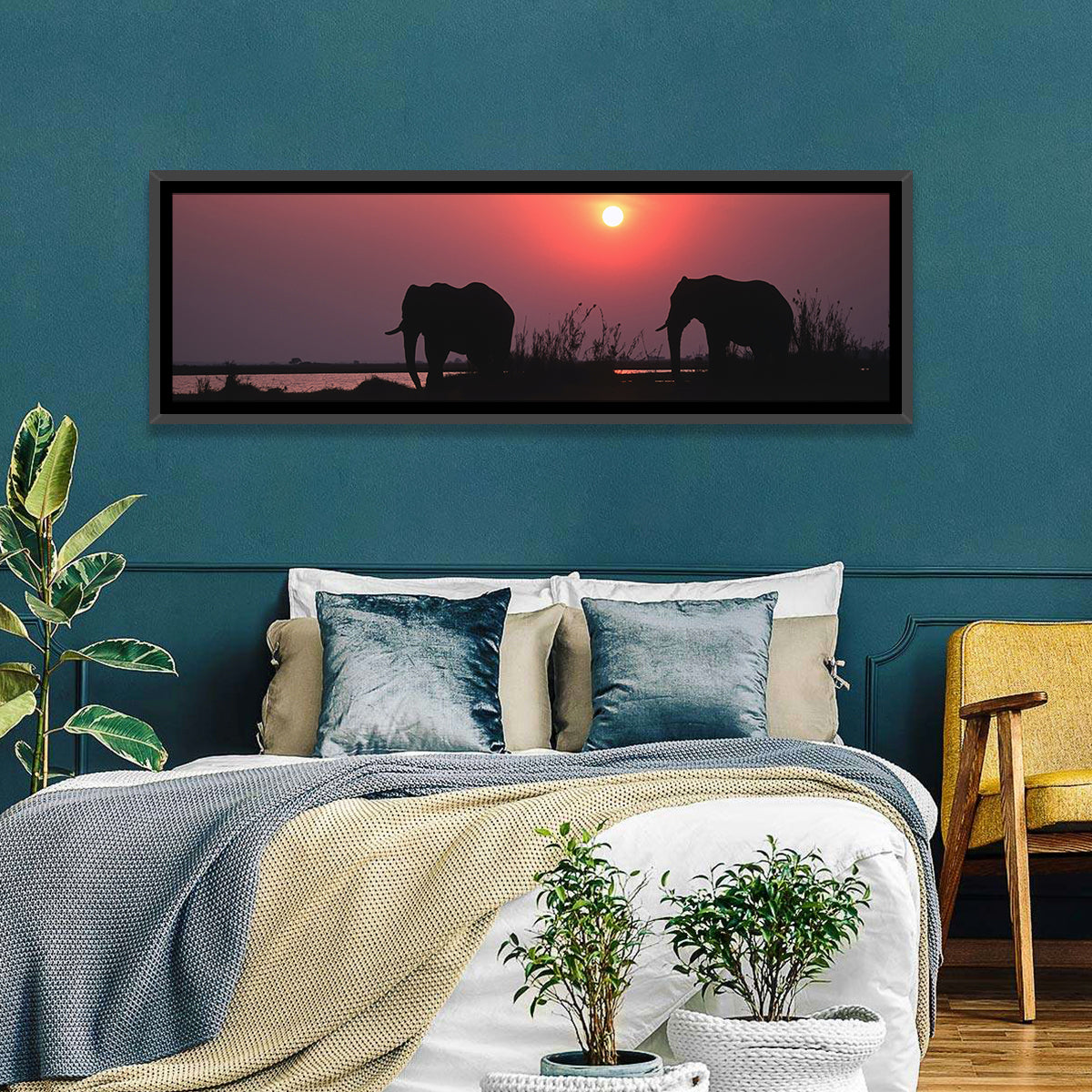 African Elephants Wall Art