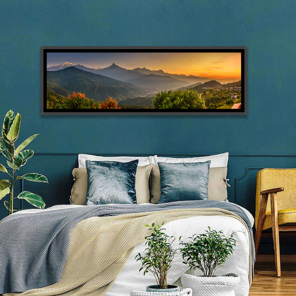 Annapurna Sunrise Over Pokhara Wall Art