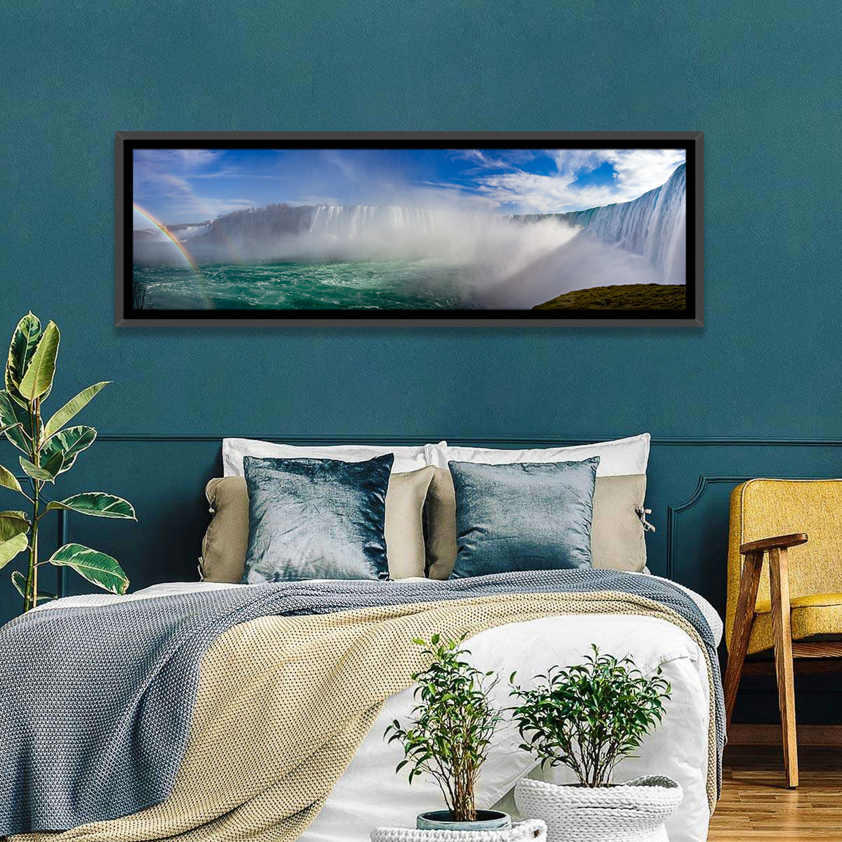 Horseshoe Falls Rainbow View Wall Art