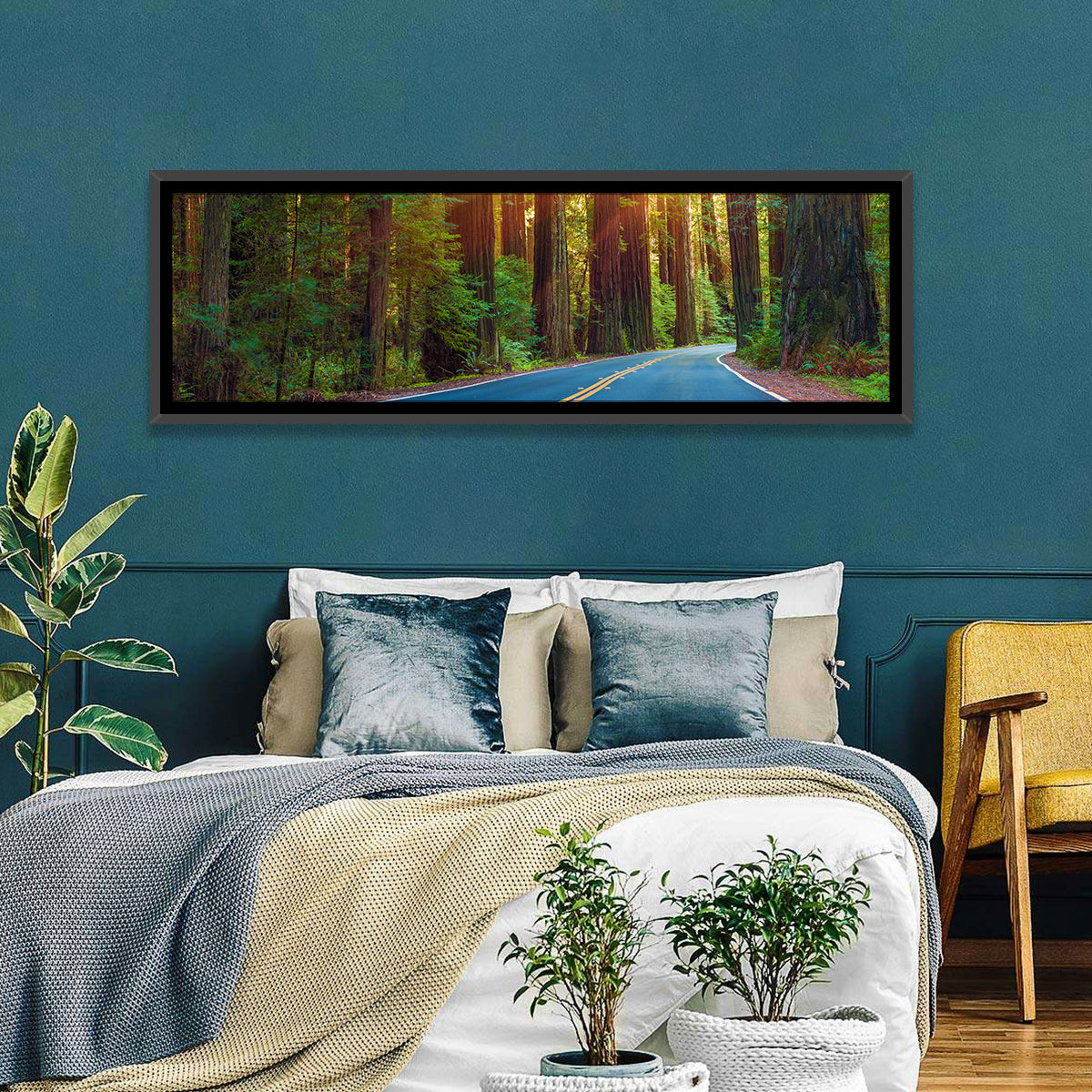 Sunlit Redwood Highway Wall Art