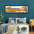 Lake Reflection in Yellow and Blue Wall Art