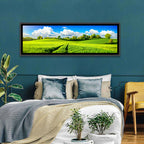 Tractor Tracks Through Green Rolling Hills Wall Art