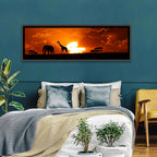 Safari Sunset Silhouettes Wall Art