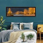 Autumn River Through Golden Forest Wall Art