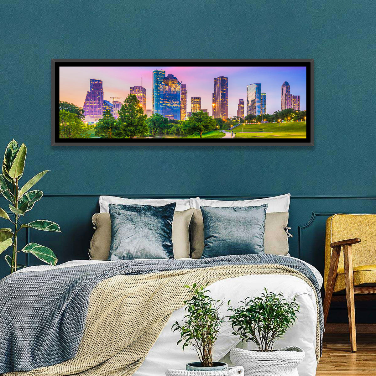 Houston Skyline at Dusk Wall Art