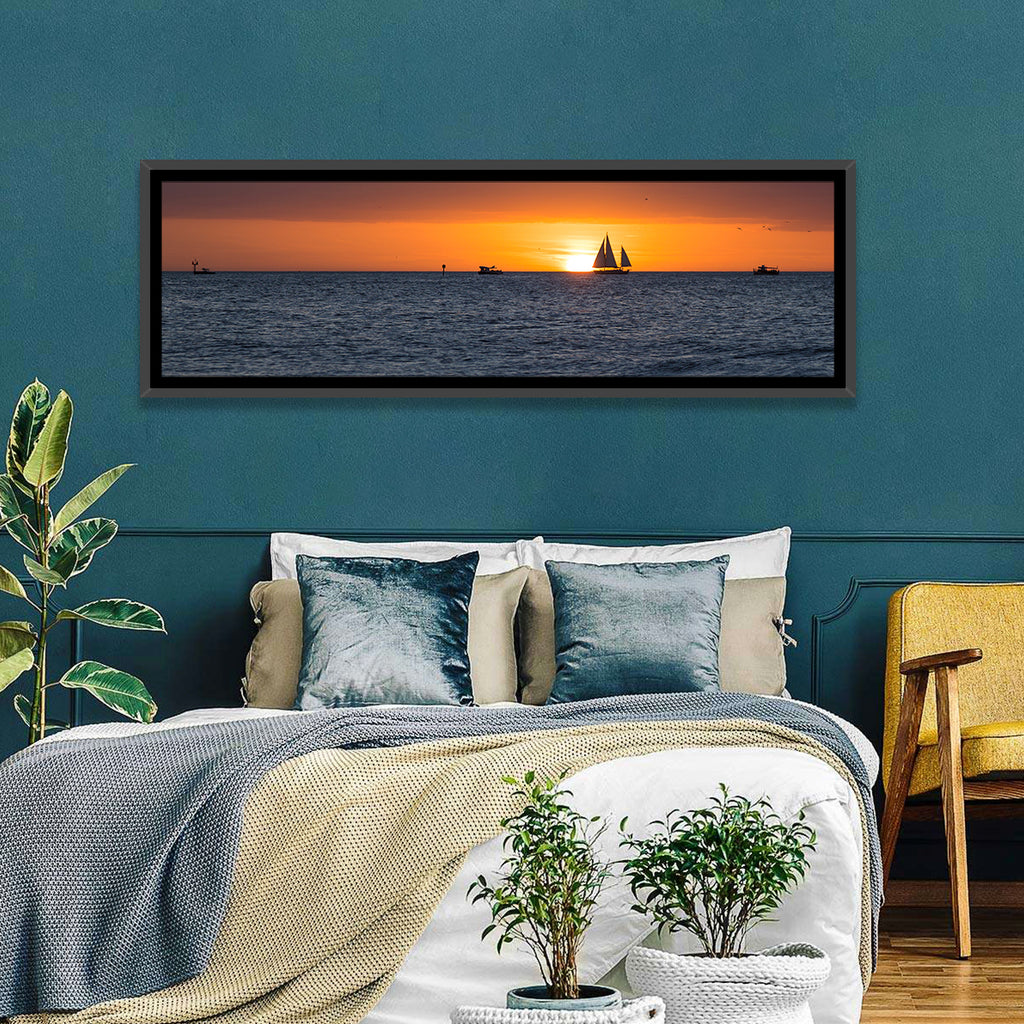 Florida Sailboat Sunset Wall Art