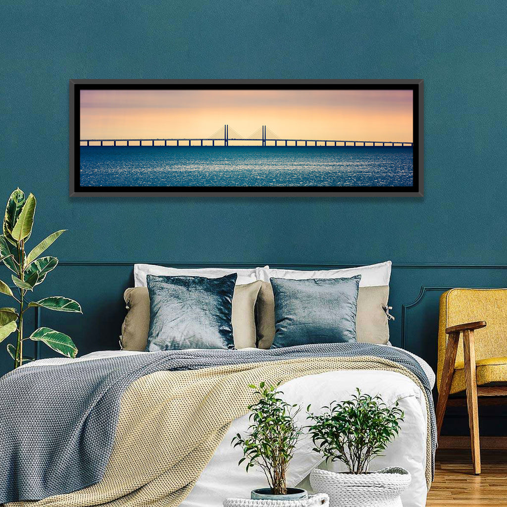 Øresund Bridge at Sunset Wall Art