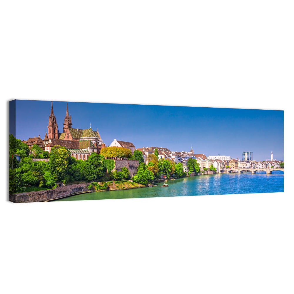 Basel Old City Riverside Wall Art