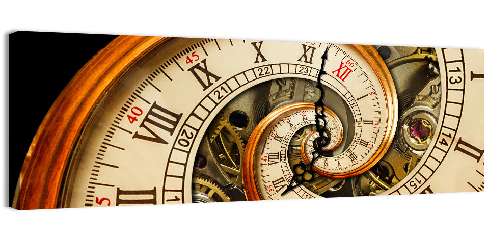 Antique Spiral Clock Face Wall Art