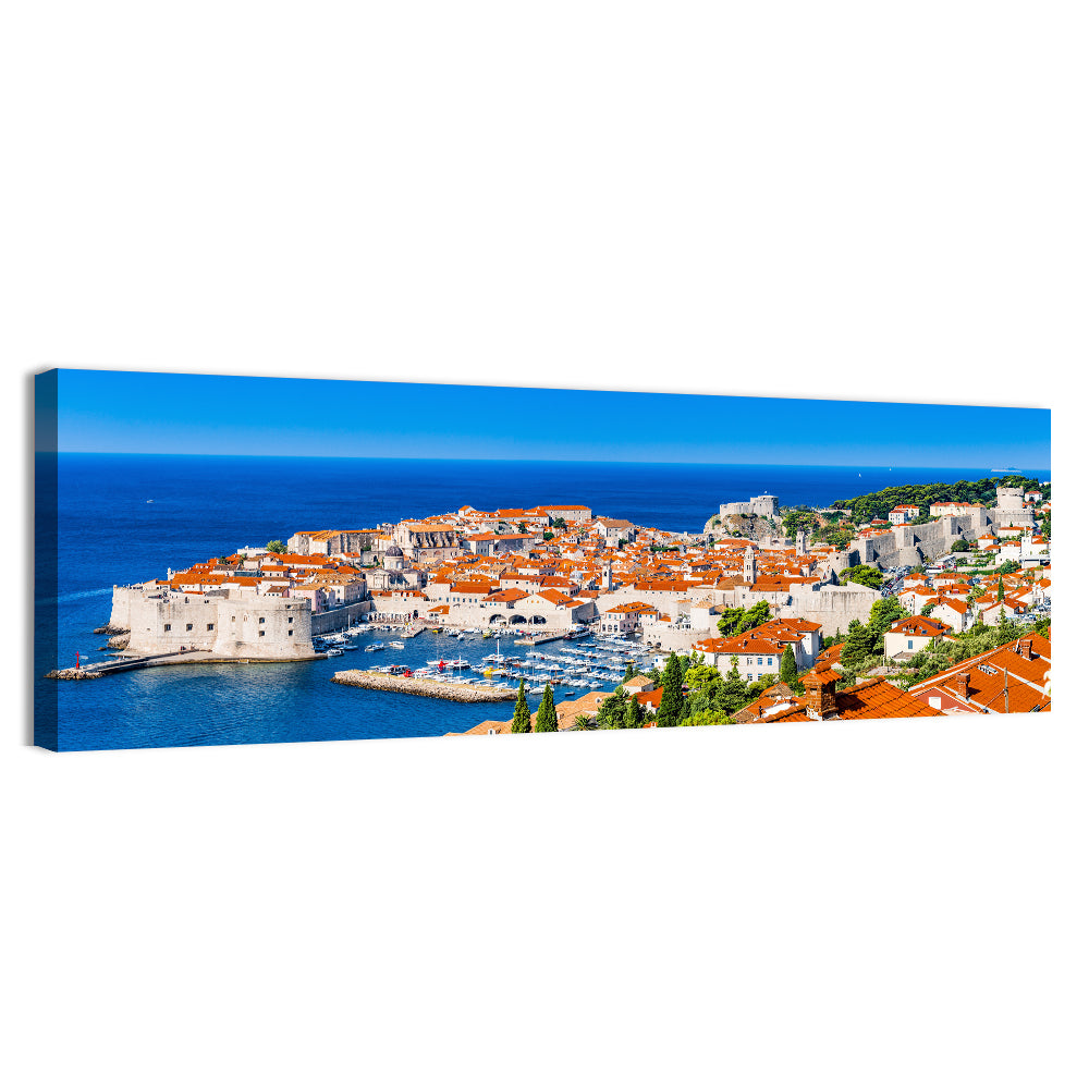 Dubrovnik Old Town View Wall Art, canvas print, panoramic