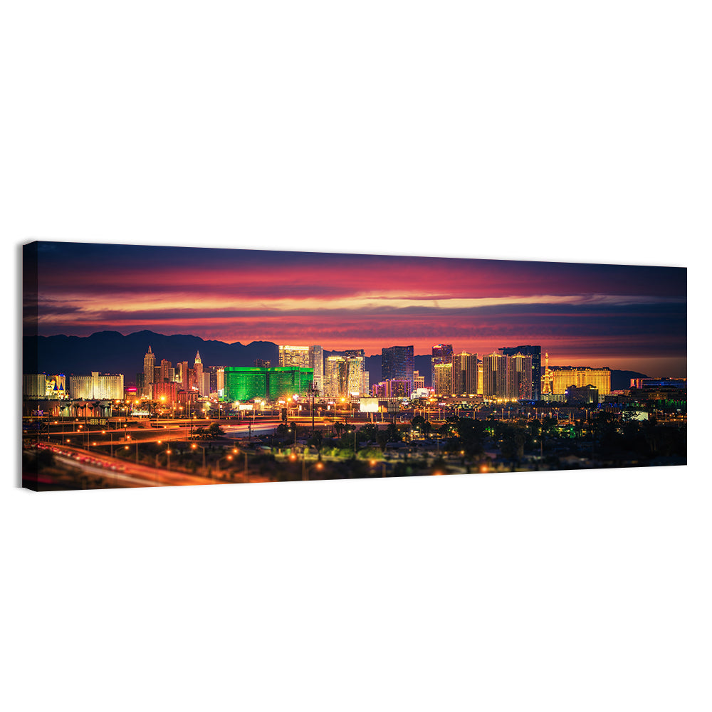 Las Vegas Twilight Skyline Wall Art