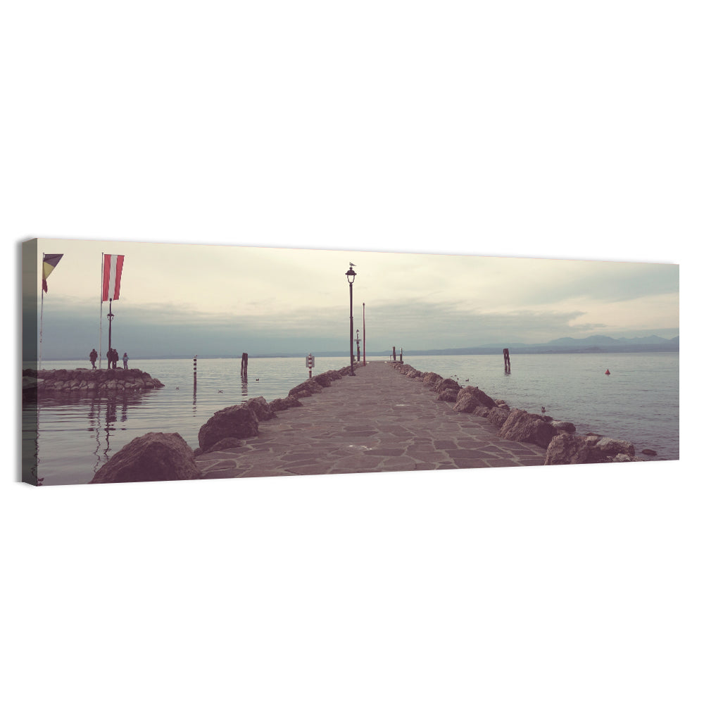 Stone Pier at Lake Garda Wall Art