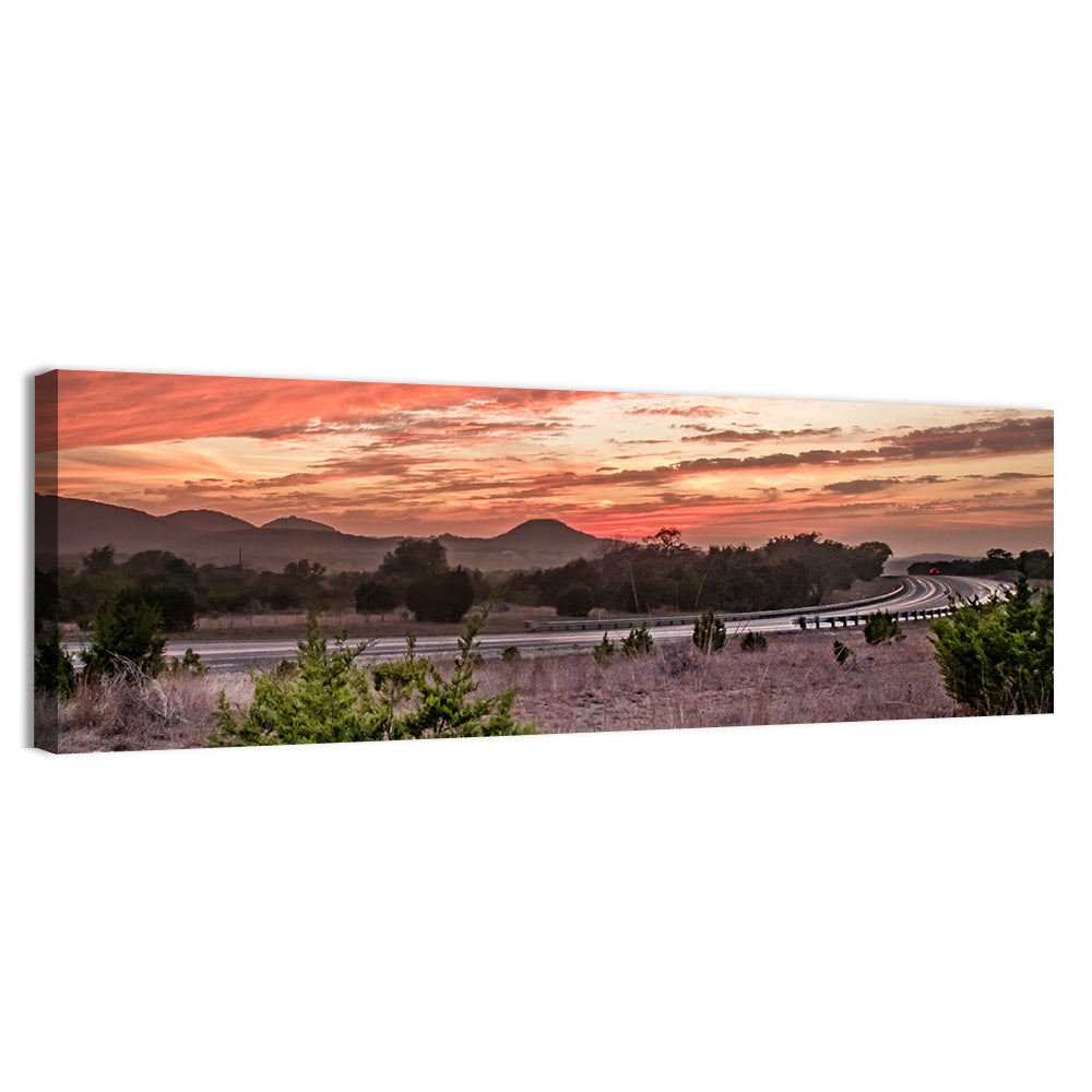 Sunset Curve on Texas Highway 16 Wall Art