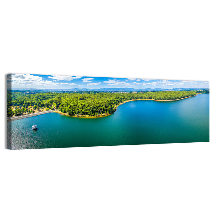 Silvan Reservoir Shoreline Wall Art as a canvas print