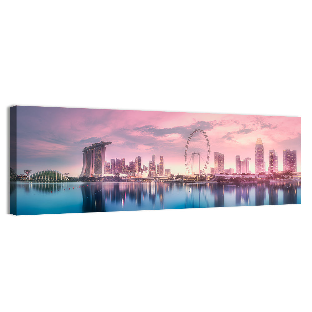 Marina Bay Skyline Wall Art, canvas print, panoramic