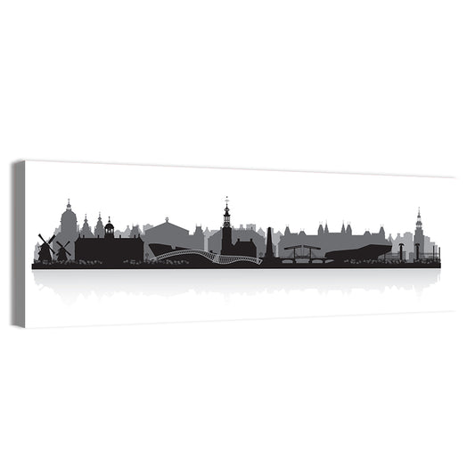 Amsterdam City Skyline Wall Art