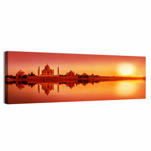 Taj Mahal Sunset Wall Art