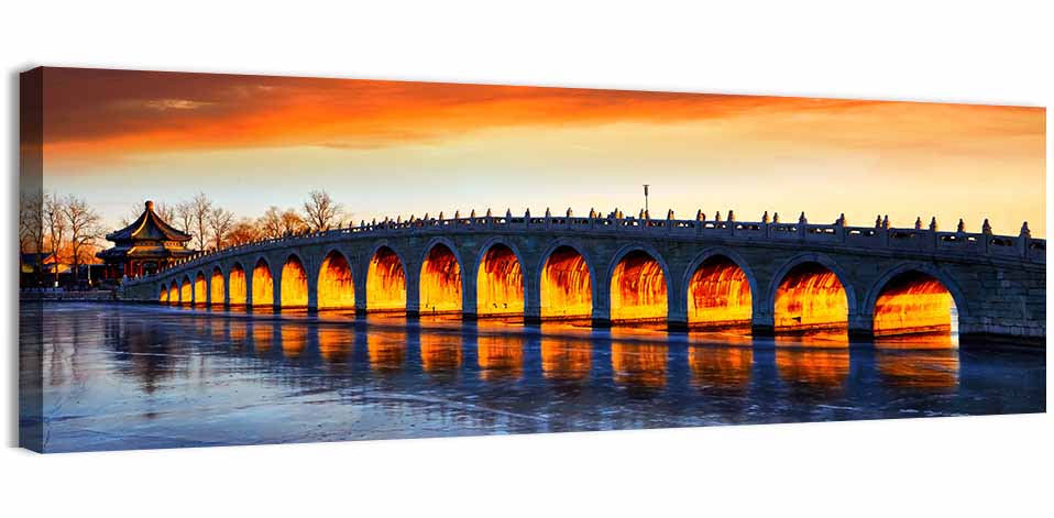 Seventeen-arch Bridge at Golden Hour Wall Art