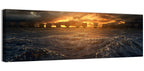 Viking Longships at Sunset Wall Art