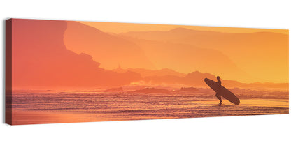 Surfer at Beach Wall Art