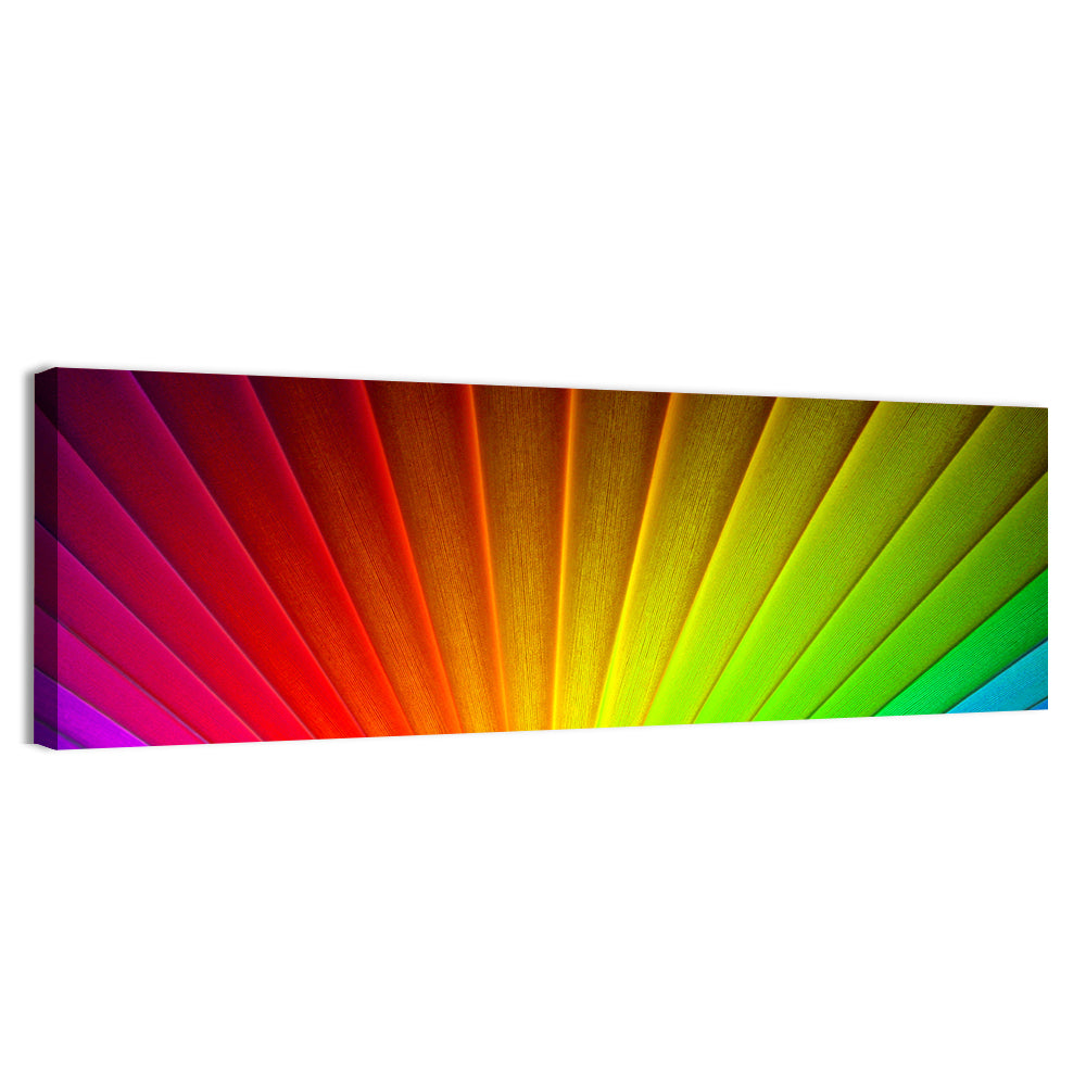 Geometric Rainbow Rays Wall Art