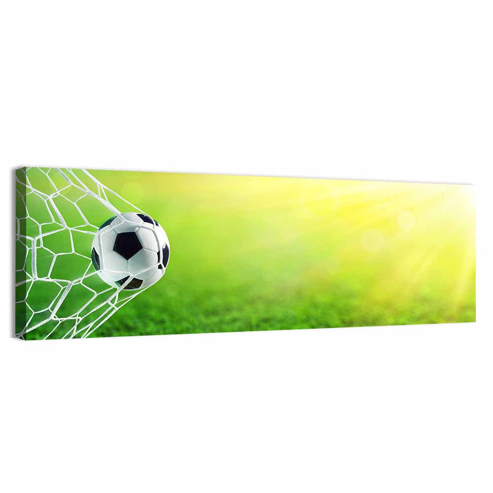 Soccer Ball In Goal Wall Art