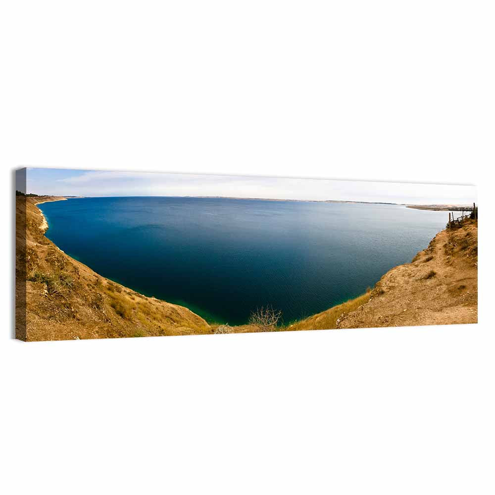 Lake Assad Cliffs, Syria Wall Art, canvas print, panoramic