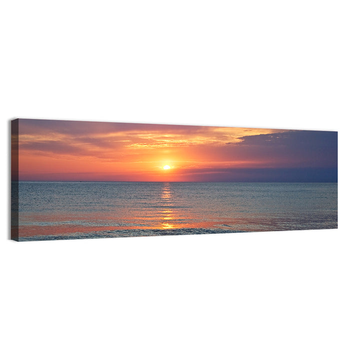 Lake Michigan Sunset Reflection Wall Art as a canvas print