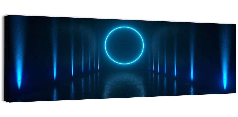 Glowing Neon Corridor Wall Art