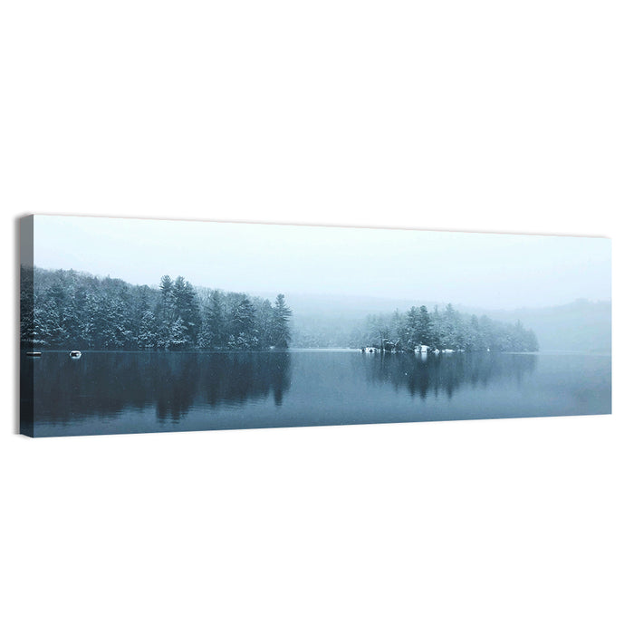 Burr Pond Winter Reflection Wall Art as a canvas print