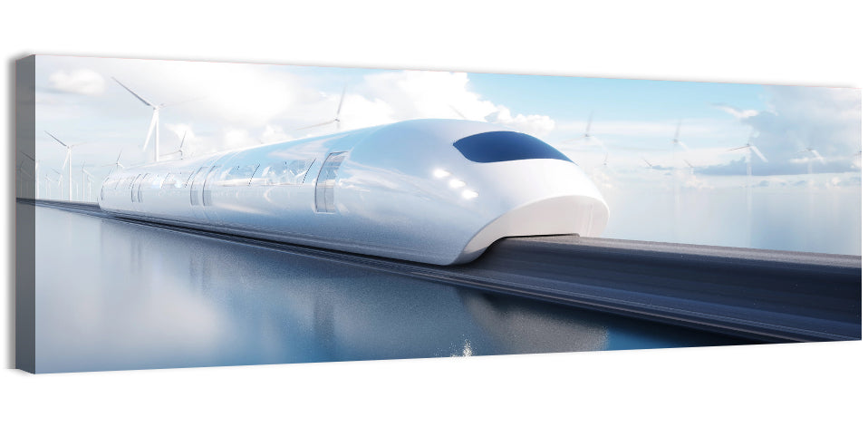 Futuristic Monorail Perspective Wall Art