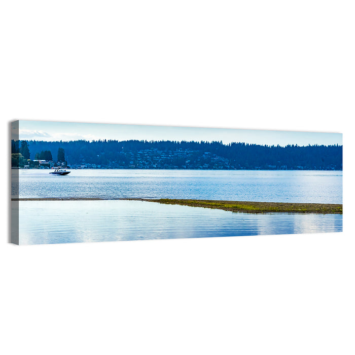 Lake Sammamish Reflection Wall Art as a canvas print