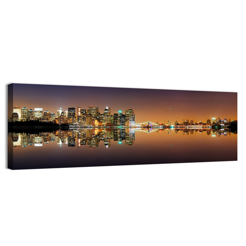 Manhattan Twilight Reflection Wall Art