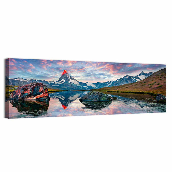 Stellisee Sunrise Reflection Wall Art as a canvas print