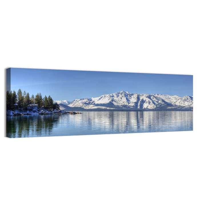 Elk Point Lake Tahoe Reflection Wall Art as a canvas print