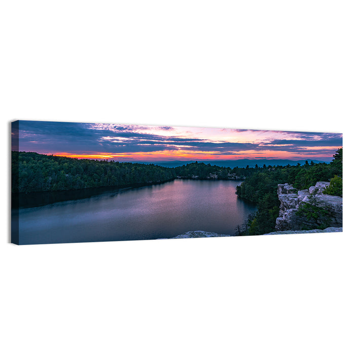 Lake Minnewaska Sunset Wall Art as a canvas print
