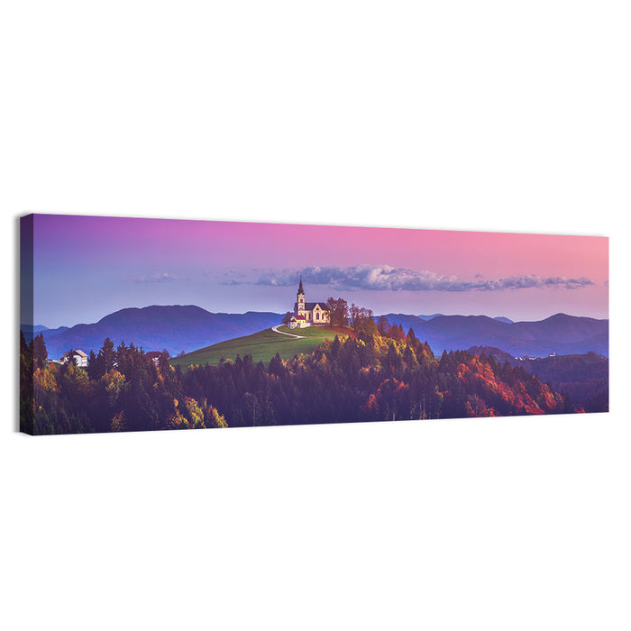Saint Leonard Hilltop Church Wall Art as a canvas print