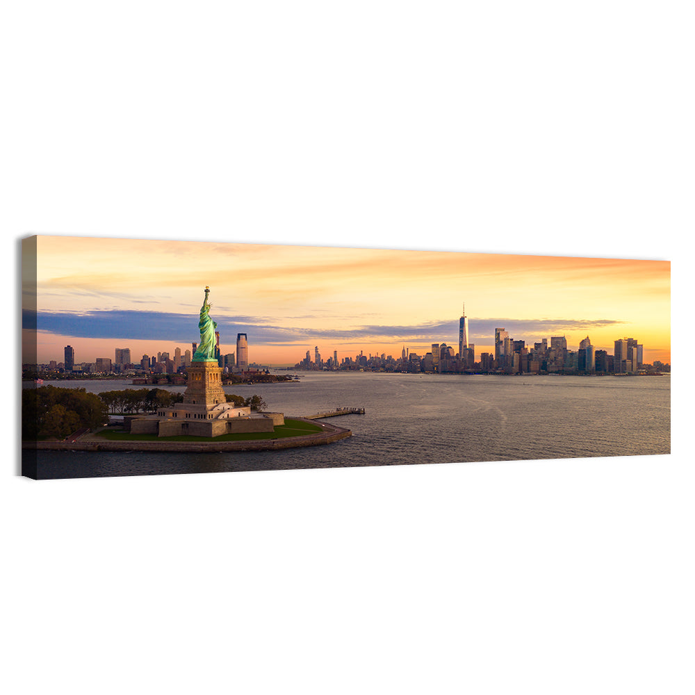 Statue of Liberty Golden Hour Wall Art