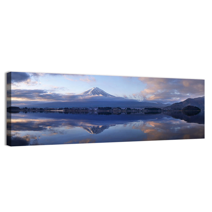 Mount Fuji Reflection at Lake Kawaguchi Wall Art as a canvas print