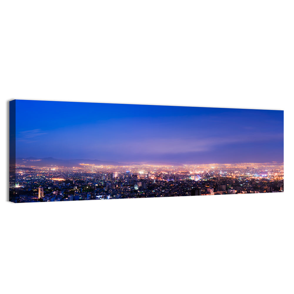 Tehran Nightscape Wall Art, canvas print, panoramic
