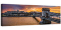 Budapest Chain Bridge at Golden Dusk Wall Art