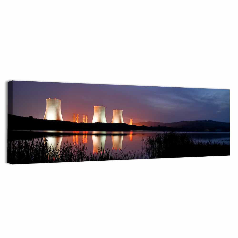 Illuminated Nuclear Cooling Towers Wall Art