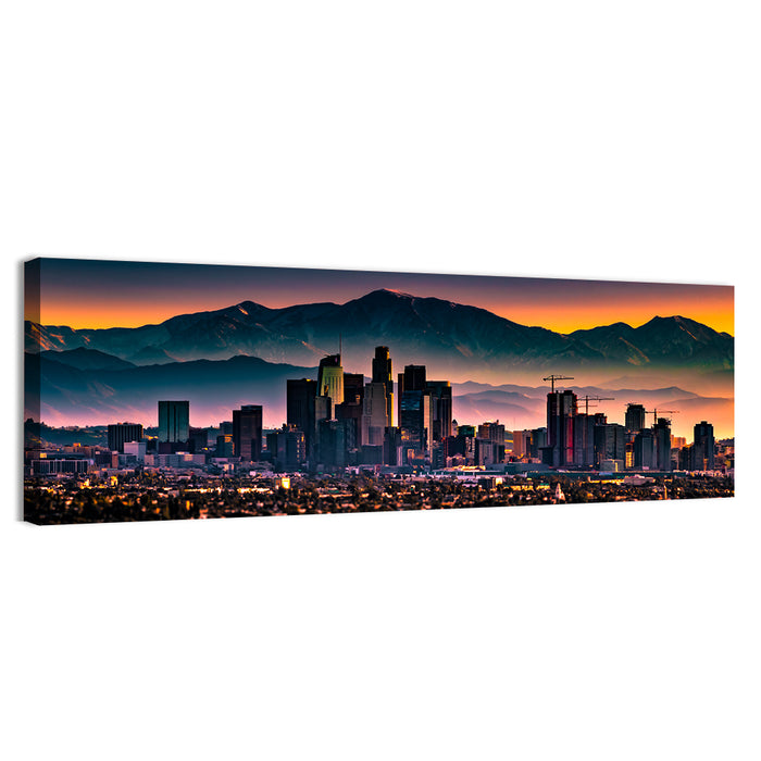 Downtown Los Angeles Skyline Wall Art as a canvas print
