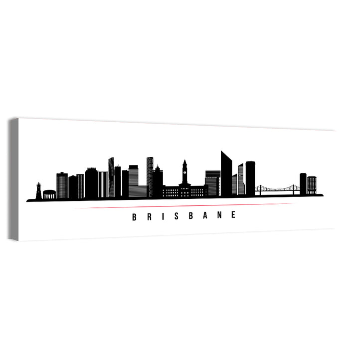 Brisbane City Skyline Wall Art as a canvas print