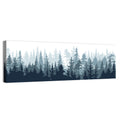 Misty Blue Pine Silhouette Wall Art