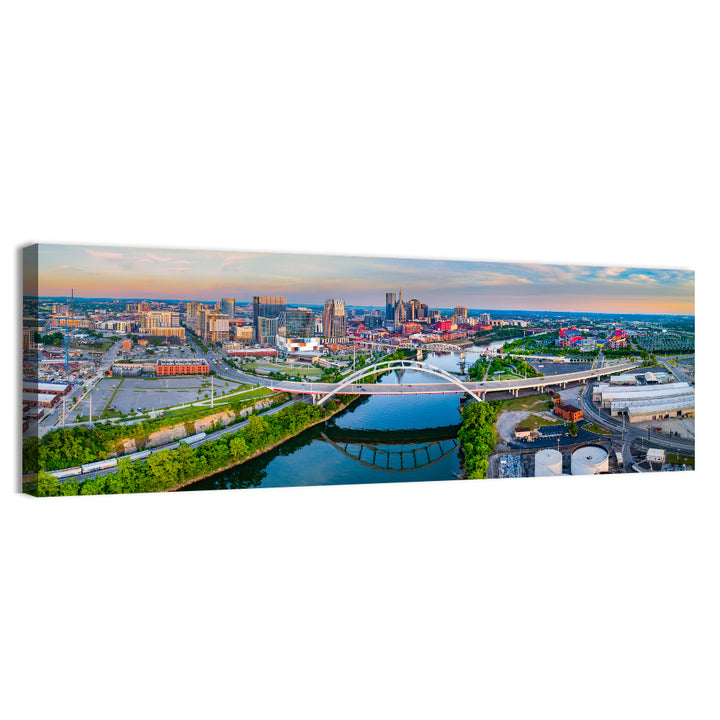 Nashville Skyline at Golden Hour Wall Art