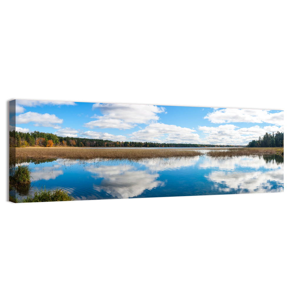 Lake Itasca Reflection Wall Art, canvas print, panoramic
