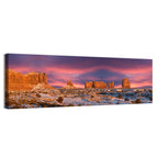 Snow-dusted Monument Valley Sunset Wall Art