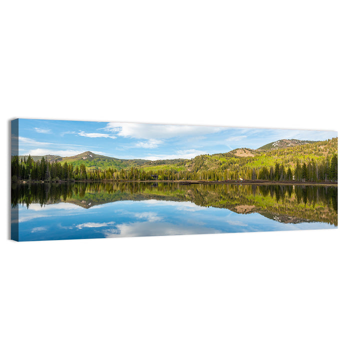 Silver Lake Reflection Wall Art as a canvas print