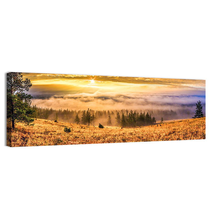 Ural Taiga Sunrise Wall Art as a canvas print